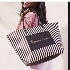 Victoria's Secret NWT Striped Black and White Tote